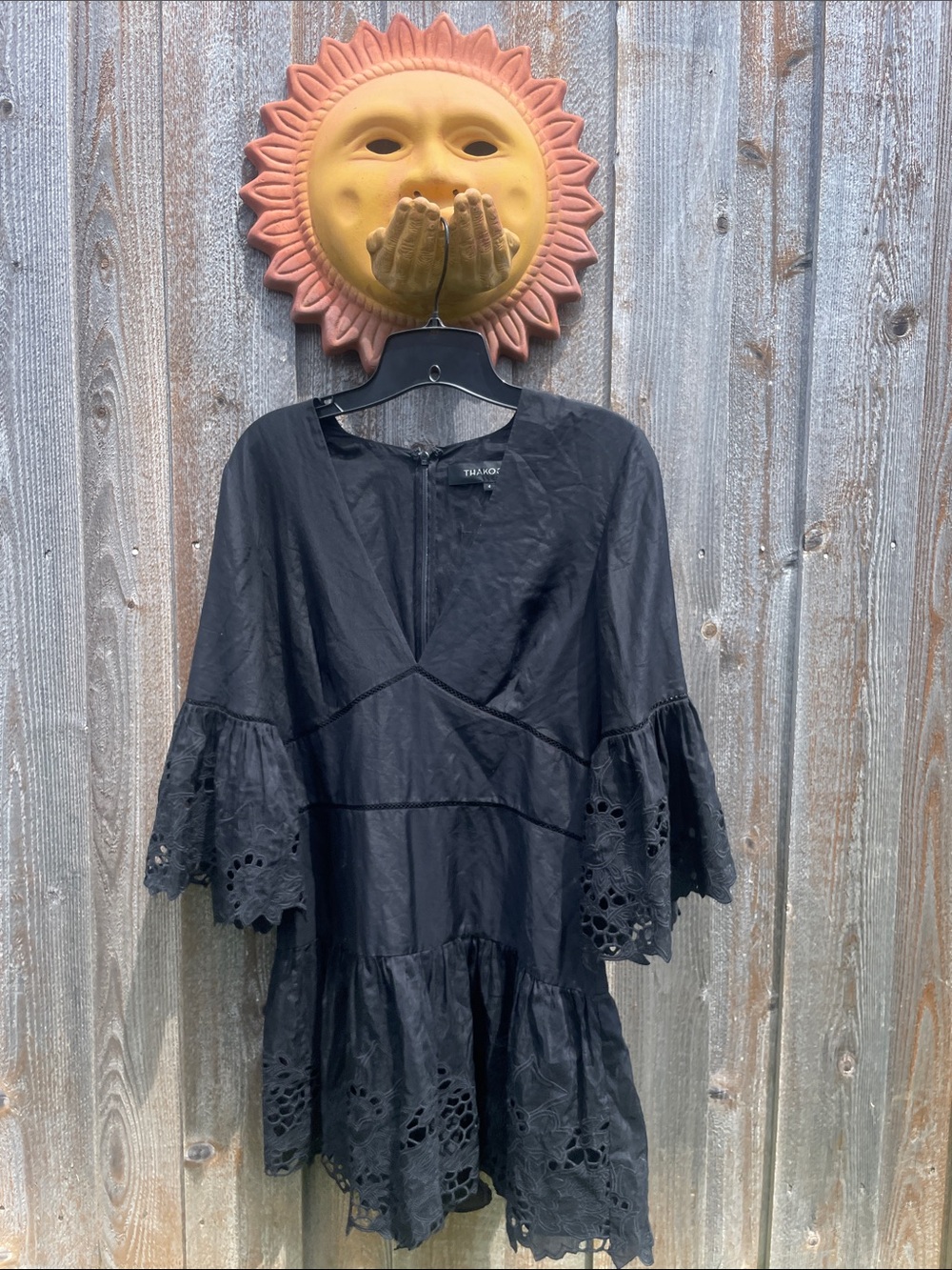 THAKOON Black Eyelet Romper